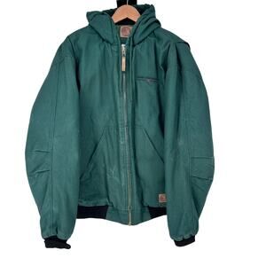 Berne Canvas Jacket Hunter Green XL Work Jacket Embroidered Men's
